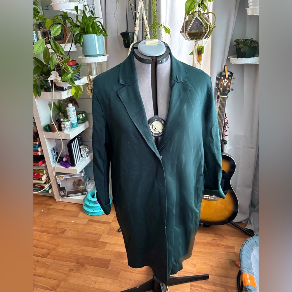 Green blazer coat